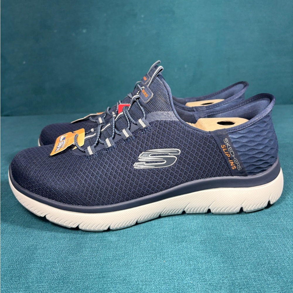 Skechers Hands Free Slip-Ins Navy Blue Wide Fit Sneakers Men’s 9.5 (EU 42.5)